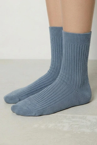 Набор из двух пар носков в рубчик- Заказать в России