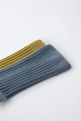 Набор из двух пар носков в рубчик- Заказать в России