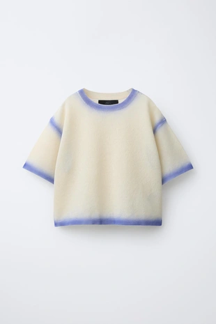 Свитер с короткими рукавами с отделкой тай-дай- Заказать в России