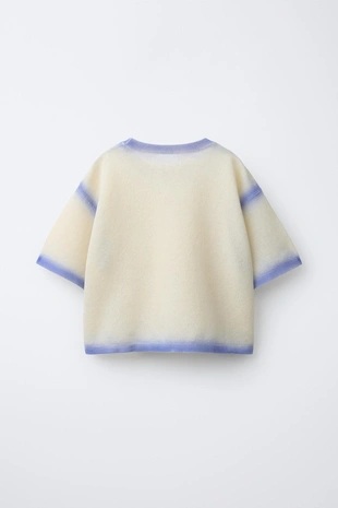 Свитер с короткими рукавами с отделкой тай-дай- Заказать в России