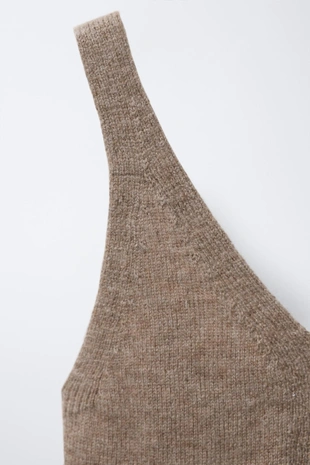 Топ на бретелях с шерстью- Заказать в России