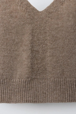 Топ на бретелях с шерстью- Заказать в России