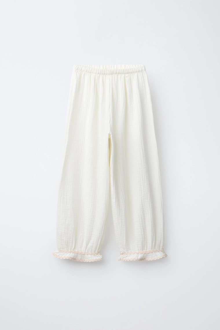 Пижама с текстурой волны контрастного цвета для возраста 6-14 лет