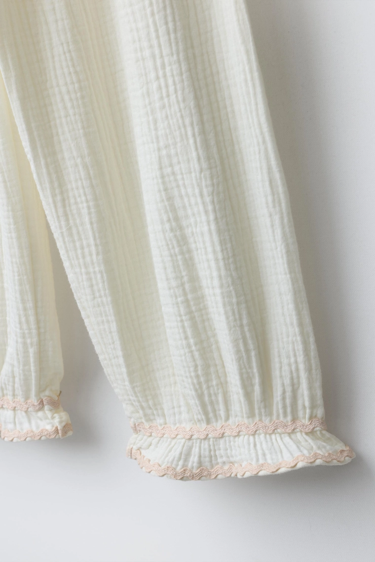 Пижама с текстурой волны контрастного цвета для возраста 6-14 лет