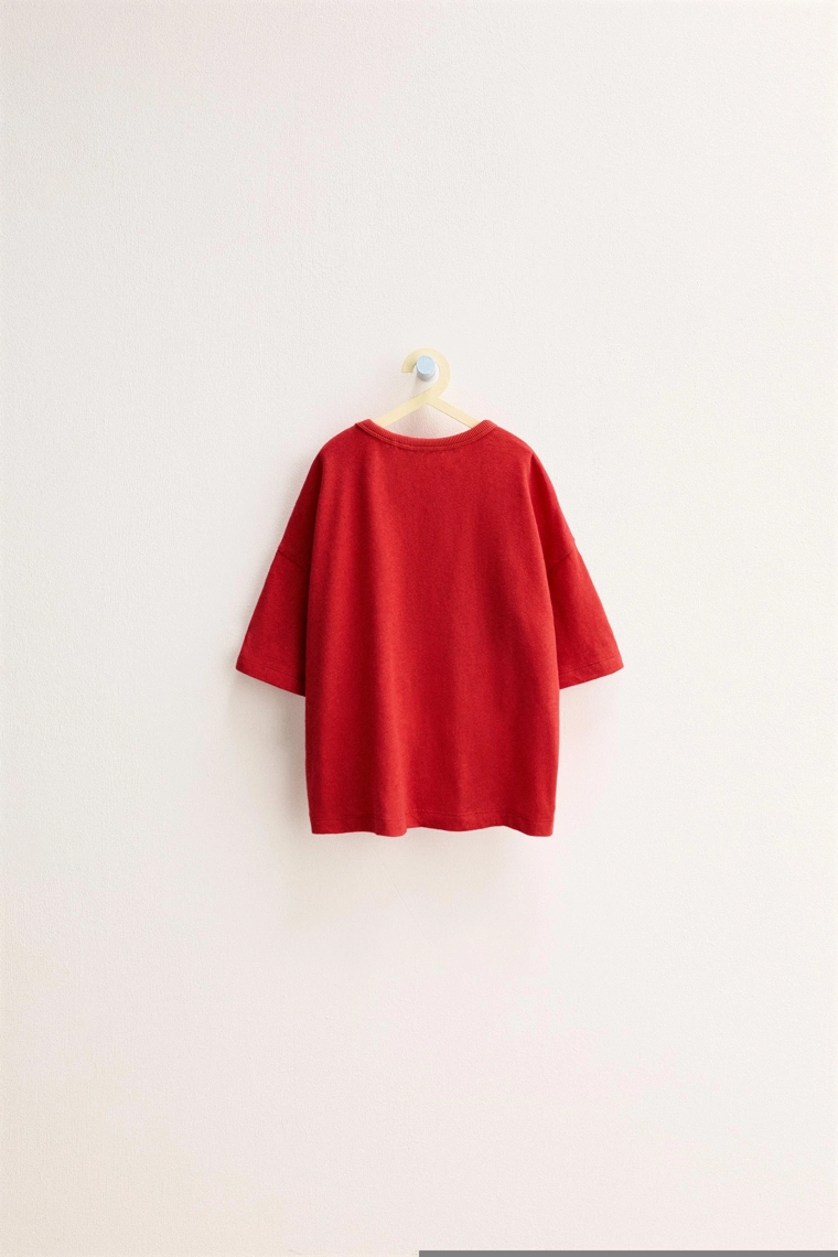 Футболка из хлопка и льна Zara «Timeless»