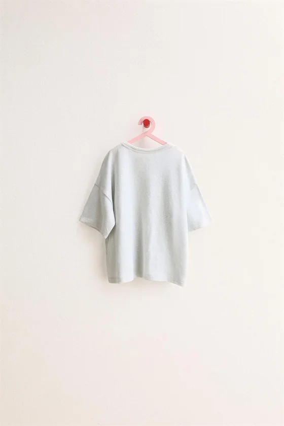Zara «Timeless» - ОДНОТОННАЯ ФУТБОЛКА ИЗ ХЛОПКА И ЛЬНА