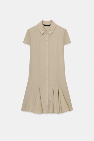 Короткое платье-рубашка- Заказать в России