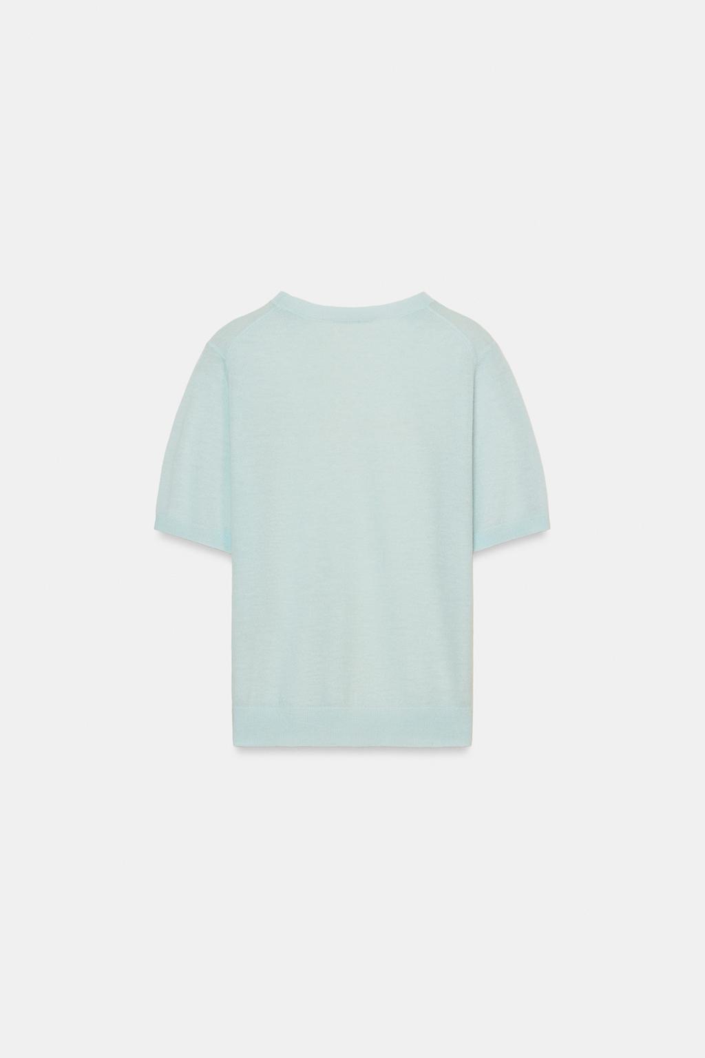 СВИТЕР ИЗ СМЕСОВОЙ ШЕРСТИ С КОРОТКИМИ РУКАВАМИ