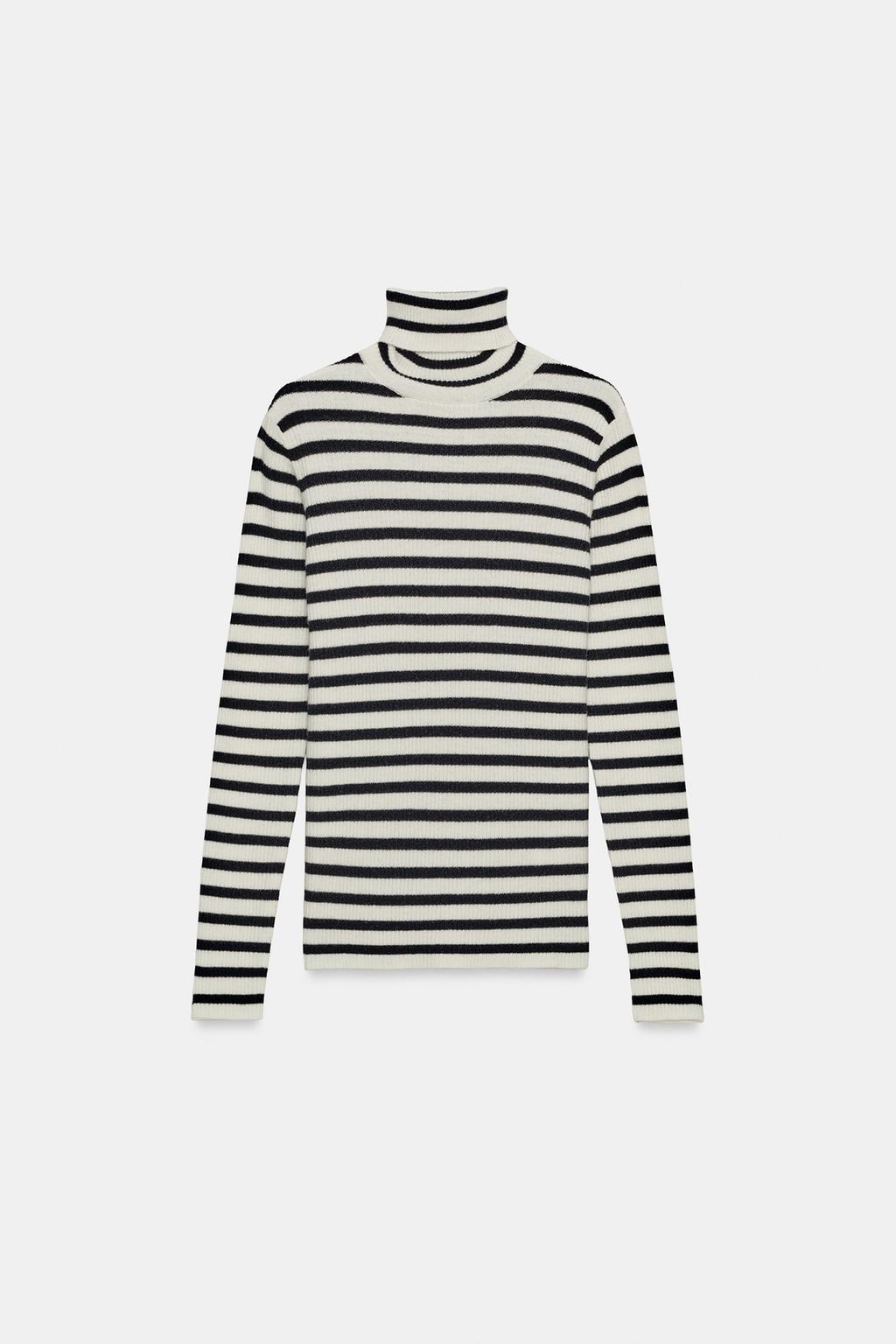 СВИТЕР В ПОЛОСКУ ИЗ 100% СУПЕРМЯГКОЙ ШЕРСТИ