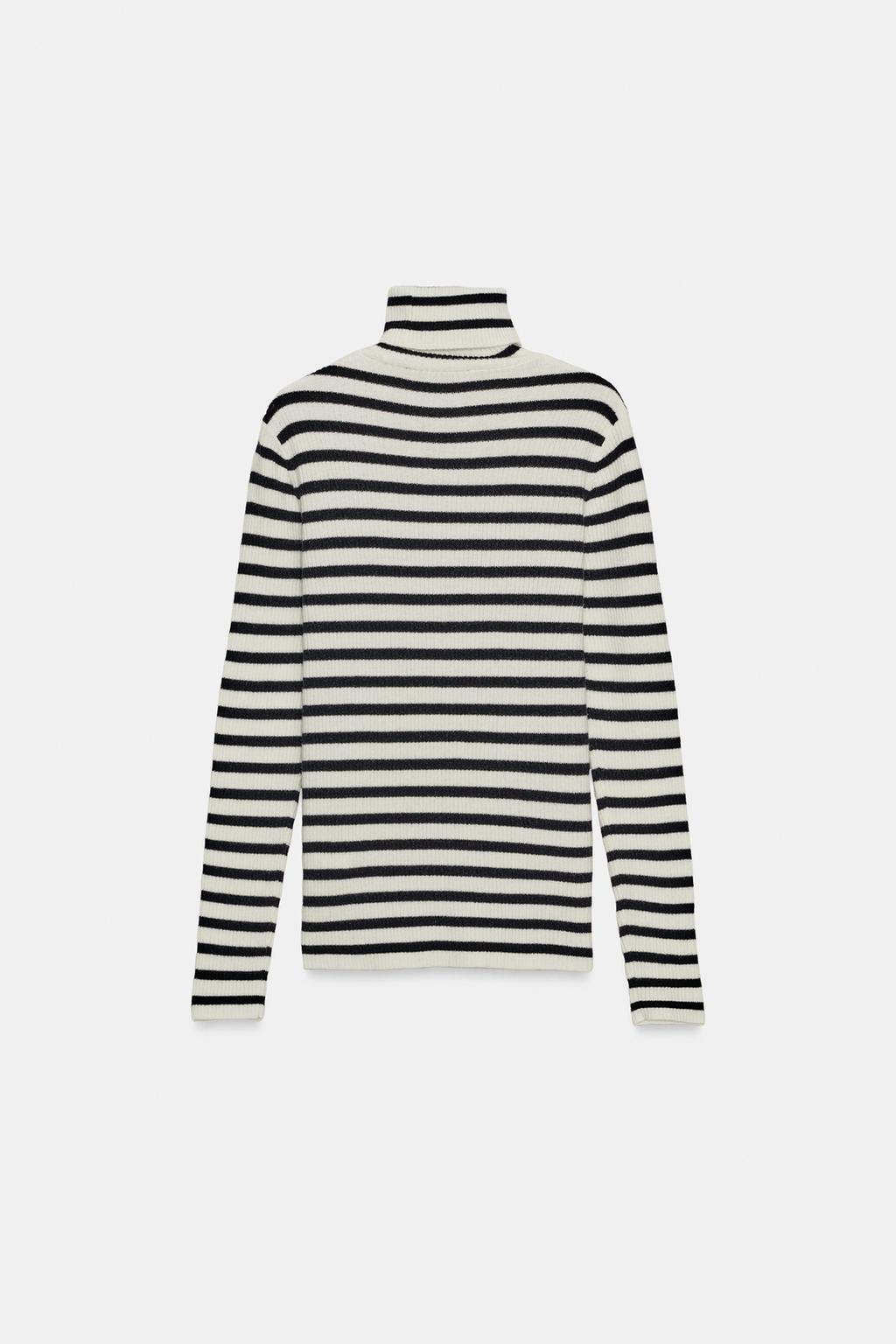 СВИТЕР В ПОЛОСКУ ИЗ 100% СУПЕРМЯГКОЙ ШЕРСТИ