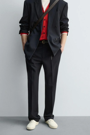 Костюмные брюки STRAIGHT FIT из шерсти LIMITED EDITION- Заказать в России