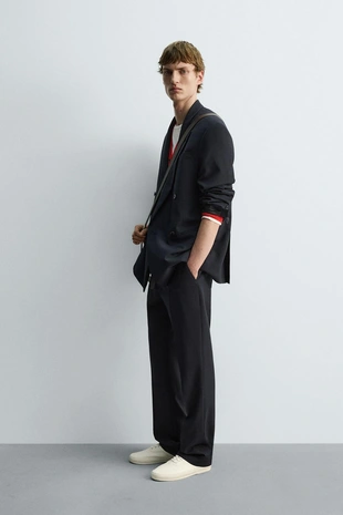 Костюмные брюки STRAIGHT FIT из шерсти LIMITED EDITION- Заказать в России