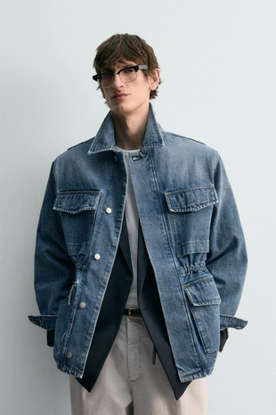 Джинсовая парка с накладными карманами LIMITED EDITION- Заказать в России