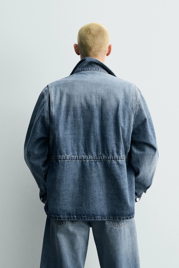 Парка из джинсового хлопка с карманами limited edition