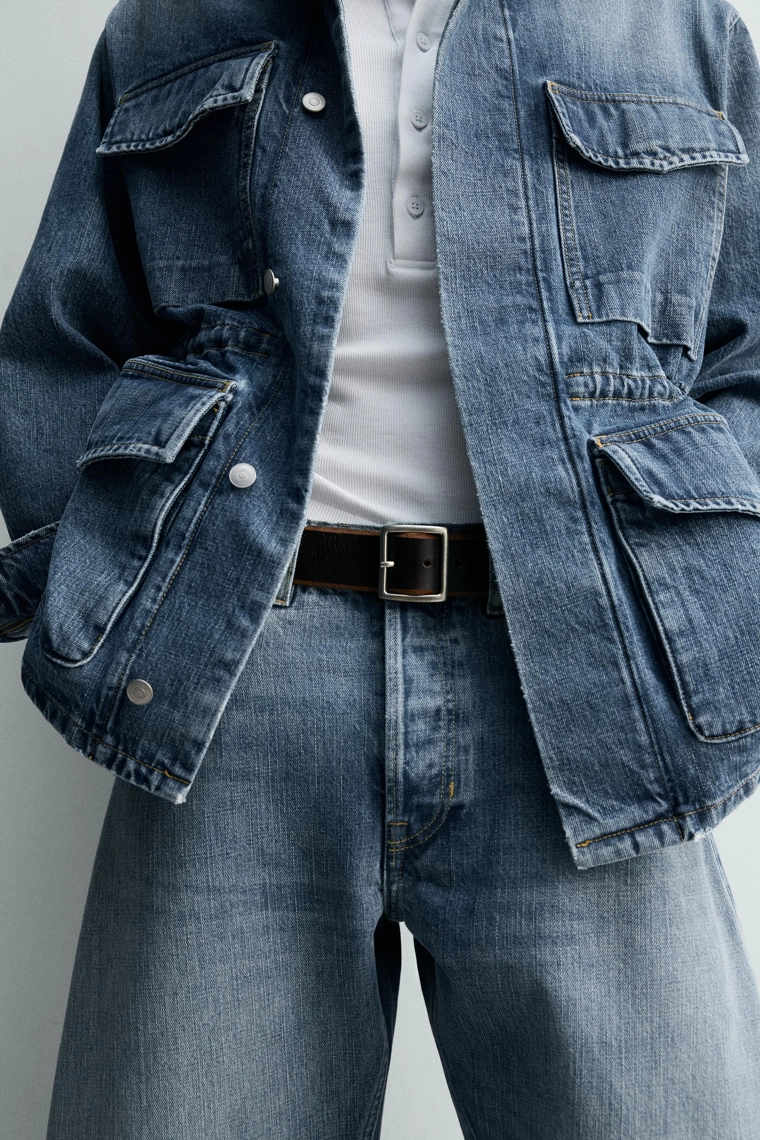Парка из джинсового хлопка с карманами limited edition
