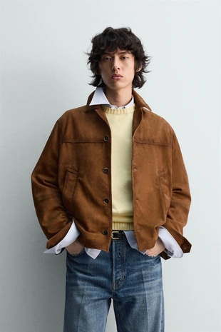 Замшевая куртка свободного кроя — LIMITED EDITION- Заказать в России