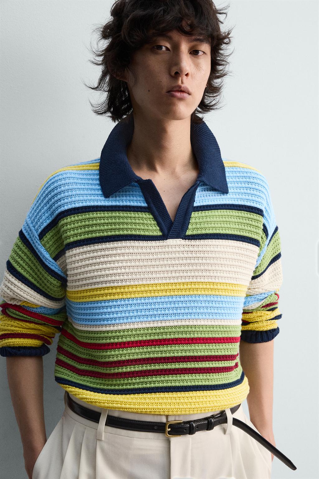 ТРИКОТАЖНОЕ ЖАККАРДОВОЕ ПОЛО В ПОЛОСКУ — LIMITED EDITION