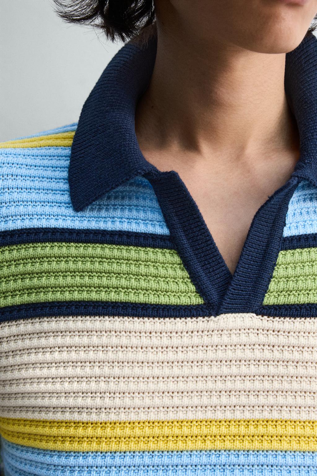 ТРИКОТАЖНОЕ ЖАККАРДОВОЕ ПОЛО В ПОЛОСКУ — LIMITED EDITION