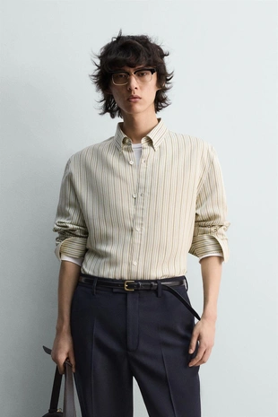 Рубашка свободного кроя в полоску LIMITED EDITION- Заказать в России