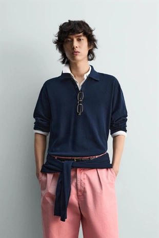 Трикотажное поло RELAXED FIT- Заказать в России