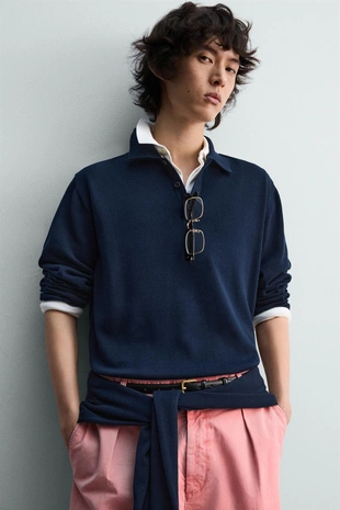 Трикотажное поло RELAXED FIT- Заказать в России