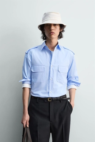 Рубашка с карманами и погонами LIMITED EDITION- Заказать в России