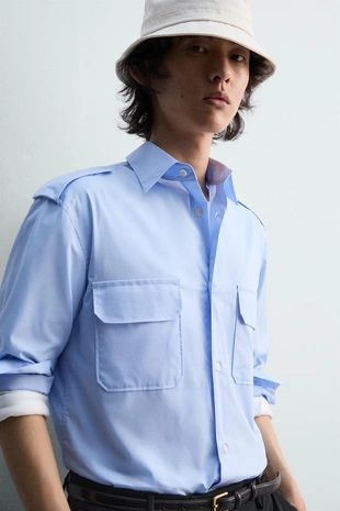 Рубашка с карманами и погонами LIMITED EDITION- Заказать в России