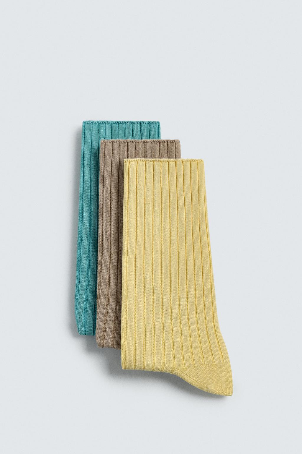 НОСКИ В РУБЧИК С ЭФФЕКТОМ ПОТЕРТОСТИ, НАБОР ИЗ 3 ШТ., LIMITED EDITION