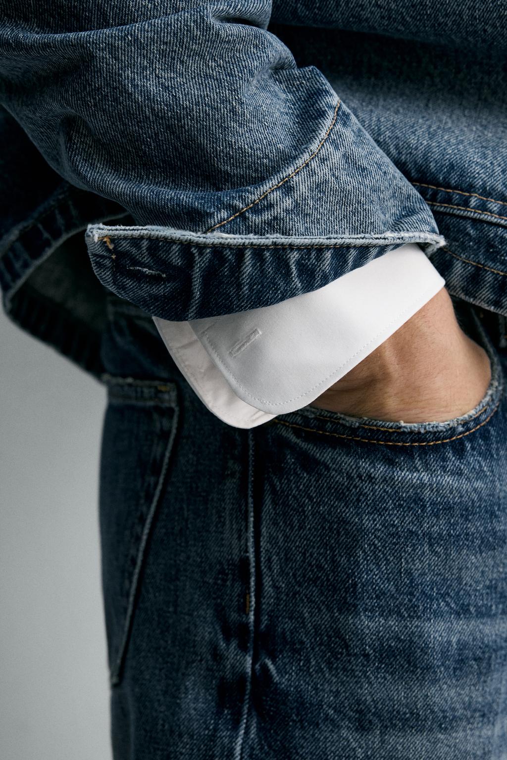 ДЖИНСОВАЯ КУРТКА СВОБОДНОГО КРОЯ С КАРМАНАМИ ОГРАНИЧЕННАЯ СЕРИЯ