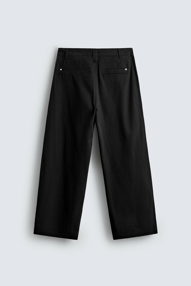 Широкие брюки с защипами