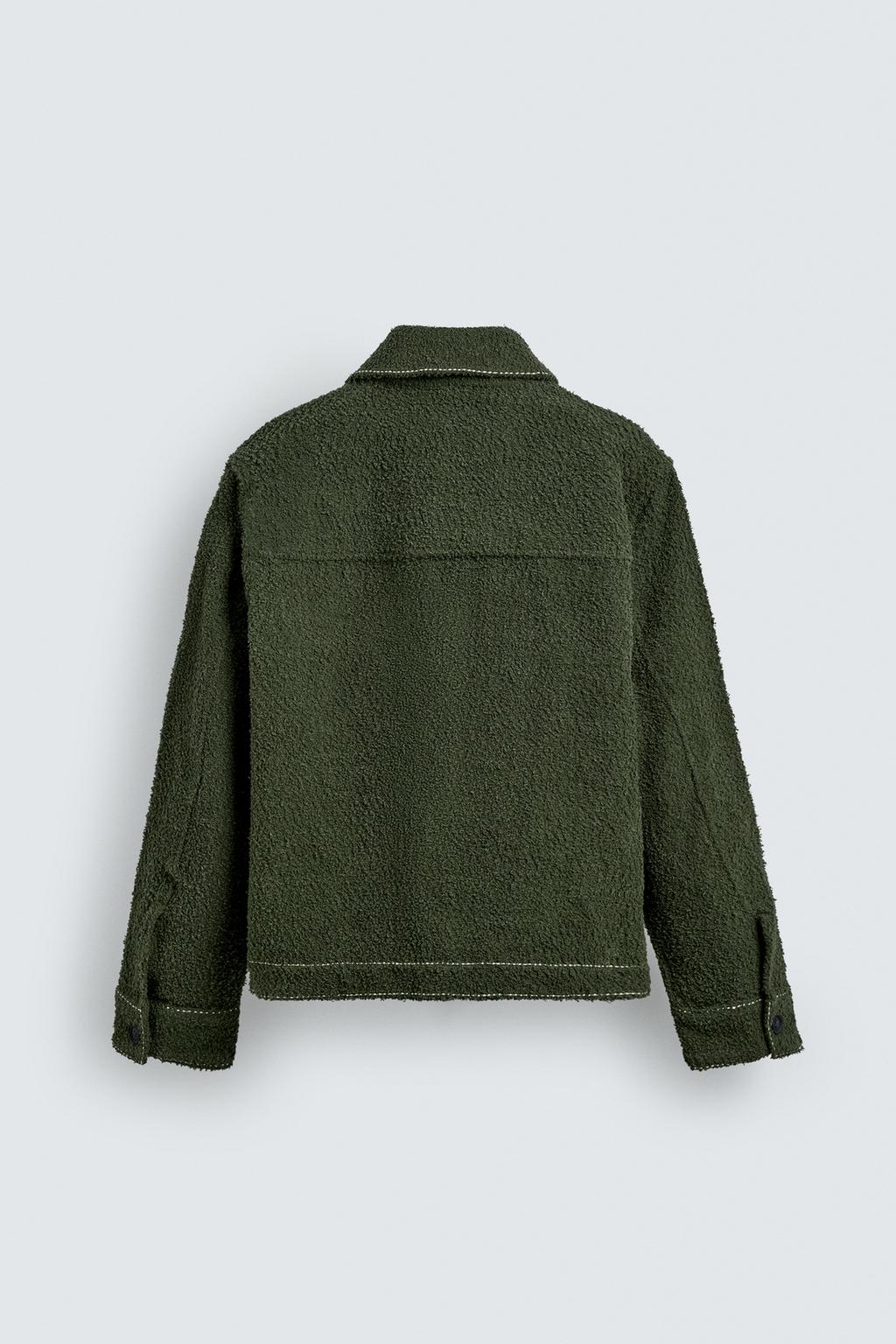 КУРТКА-РУБАШКА С ТЕКСТУРОЙ И ОТСТРОЧКОЙ