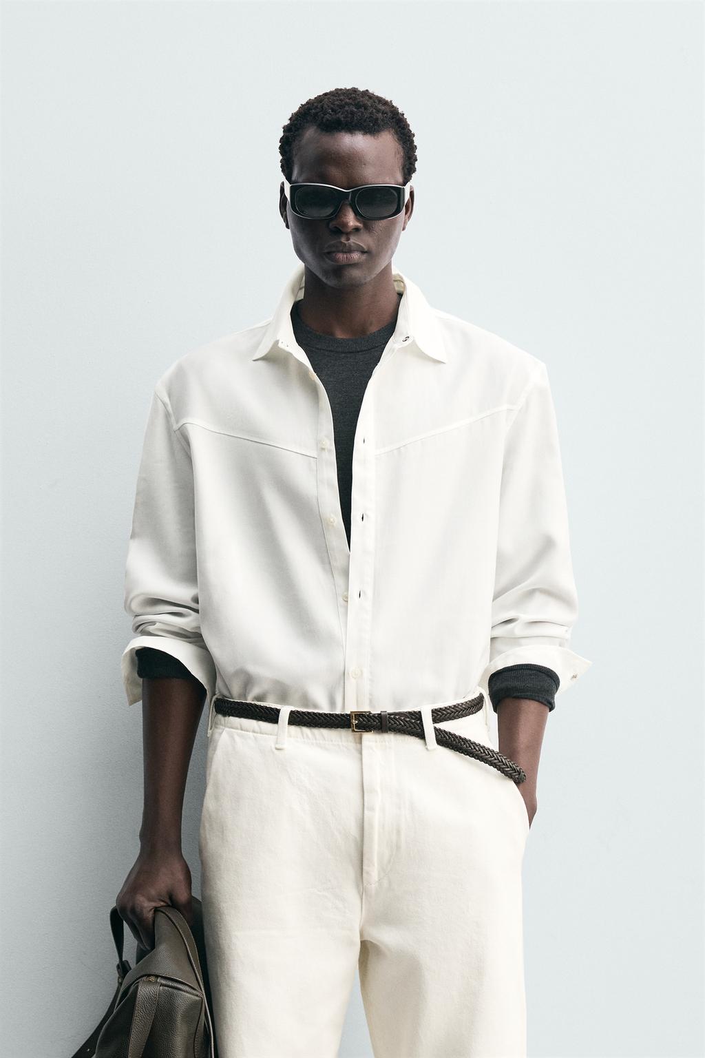 РУБАШКА СТРУЯЩЕГОСЯ ПОКРОЯ В КОВБОЙСКОМ СТИЛЕ