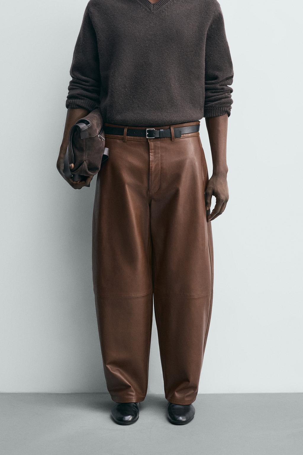 КОЖАНЫЕ БРЮКИ BALLOON FIT