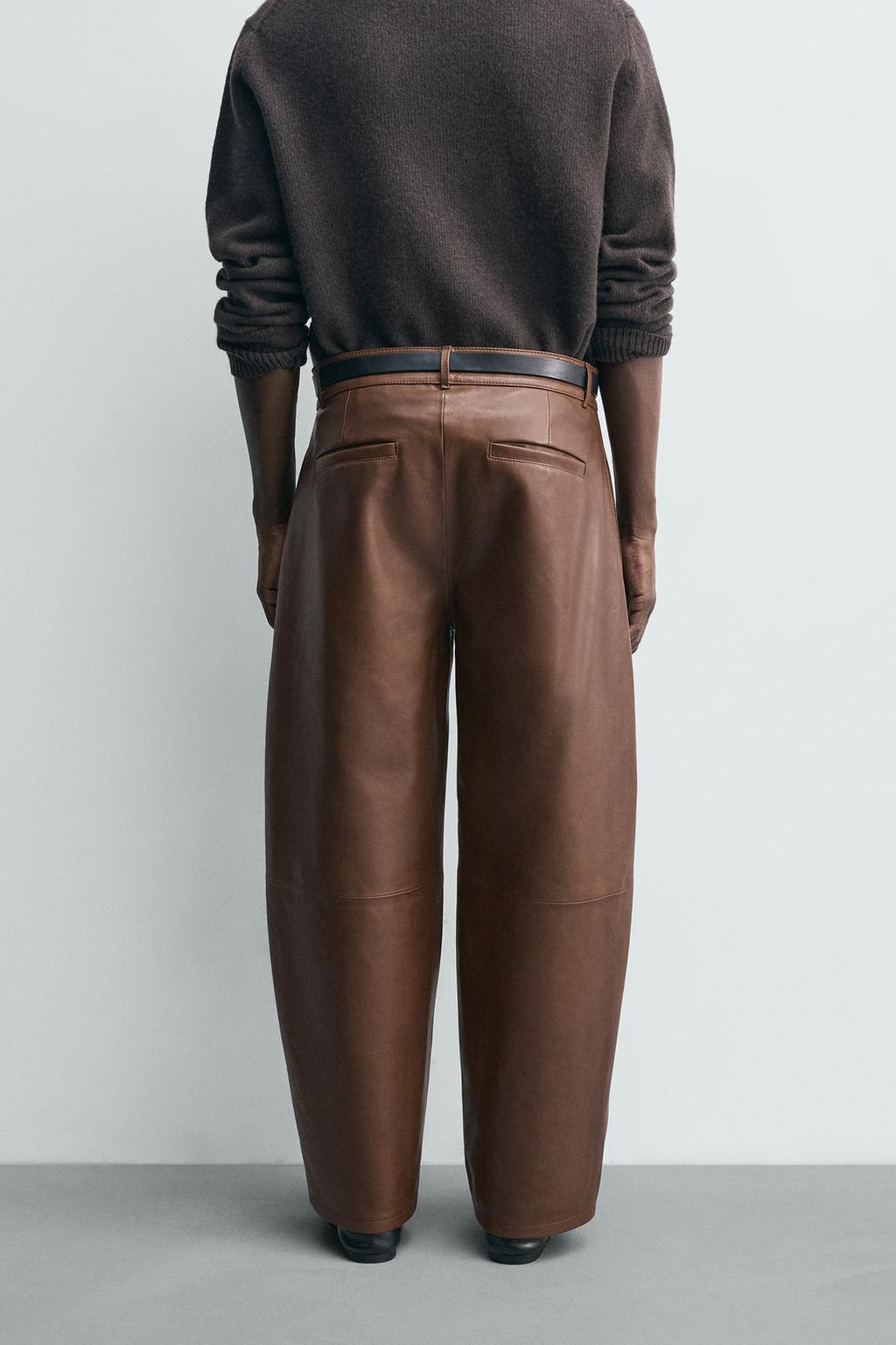 КОЖАНЫЕ БРЮКИ BALLOON FIT