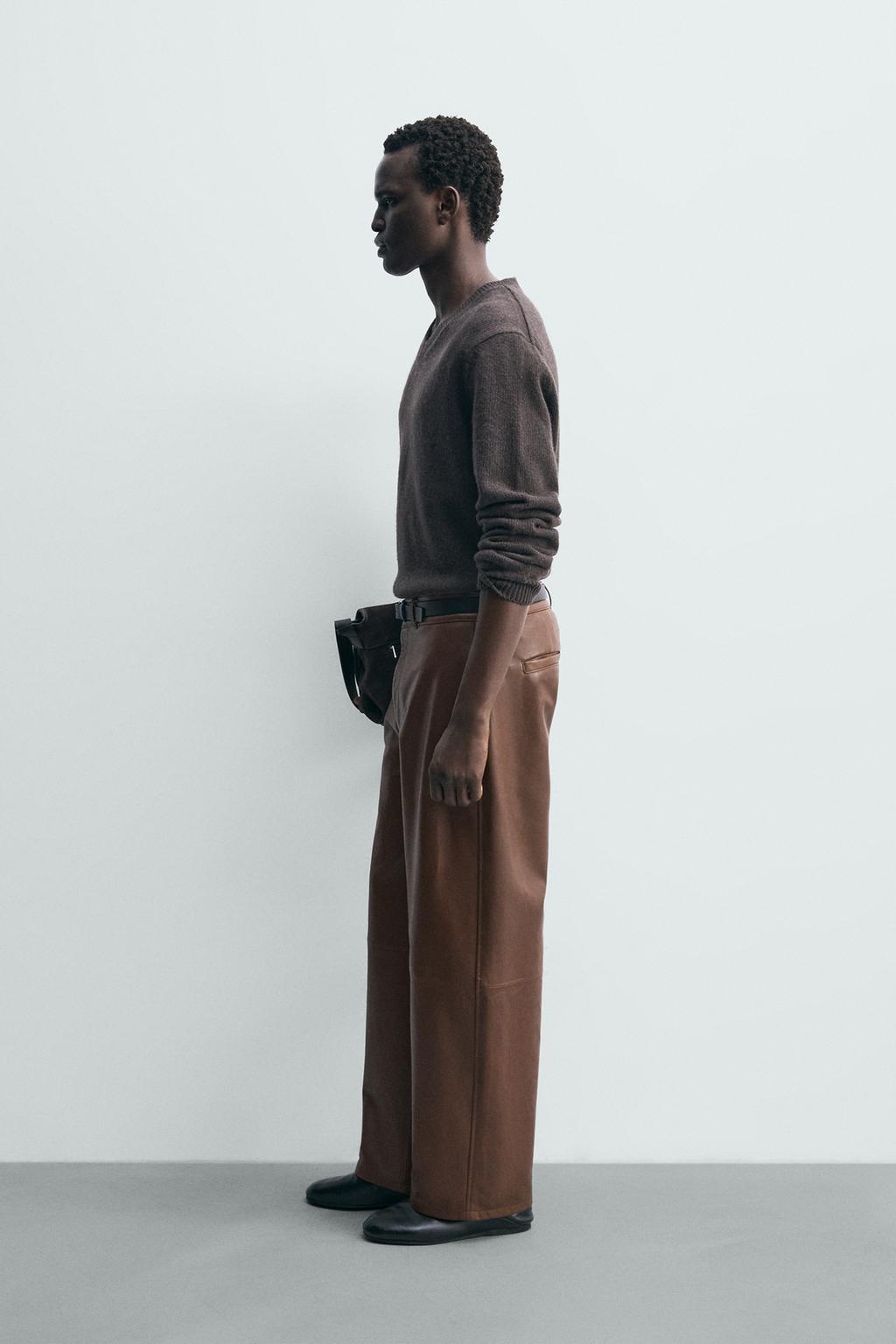 КОЖАНЫЕ БРЮКИ BALLOON FIT