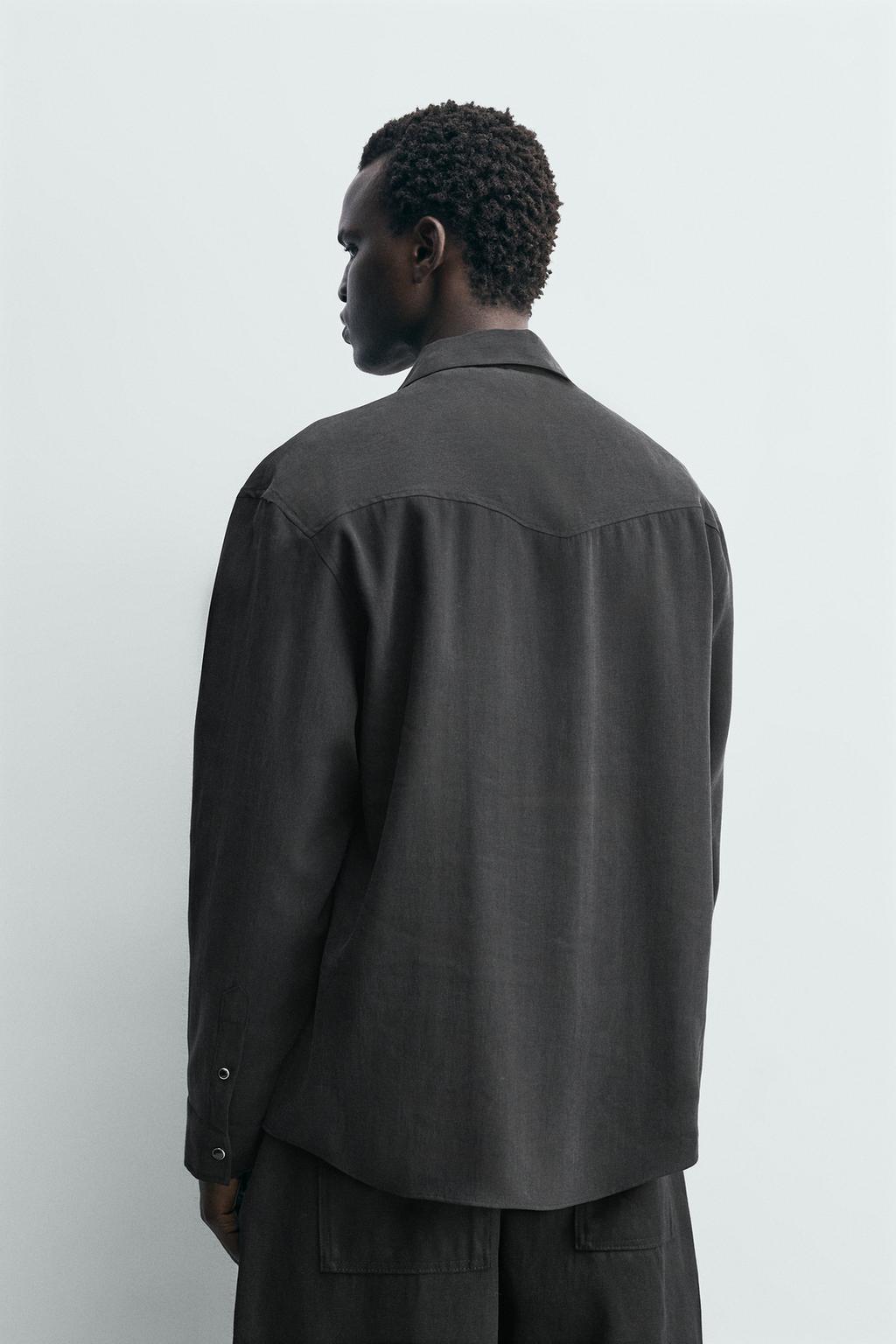 РУБАШКА СТРУЯЩЕГОСЯ ПОКРОЯ В КОВБОЙСКОМ СТИЛЕ