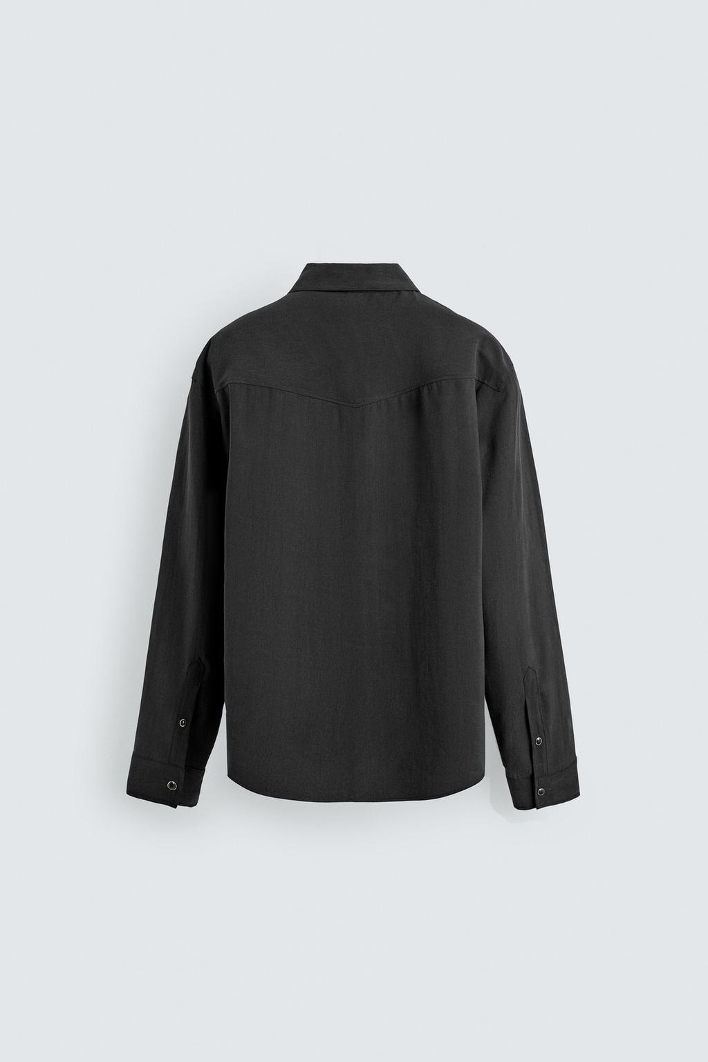 РУБАШКА СТРУЯЩЕГОСЯ ПОКРОЯ В КОВБОЙСКОМ СТИЛЕ