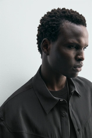 Рубашка струящегося покроя в ковбойском стиле- Заказать в России