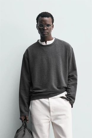 Футболка RELAXED FIT из рельефной ткани- Заказать в России