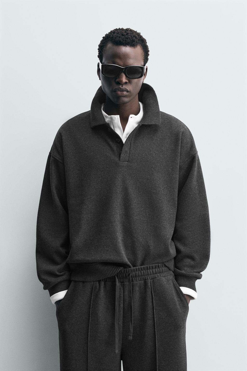 ТОЛСТОВКА ПОЛО С ТЕКСТУРОЙ