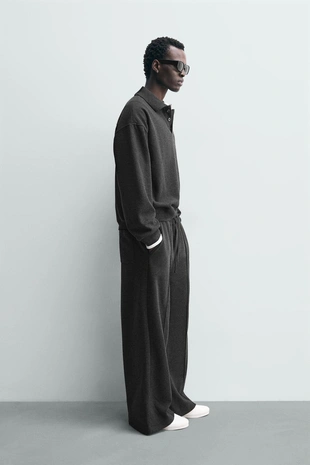 Толстовка поло с текстурой- Заказать в России