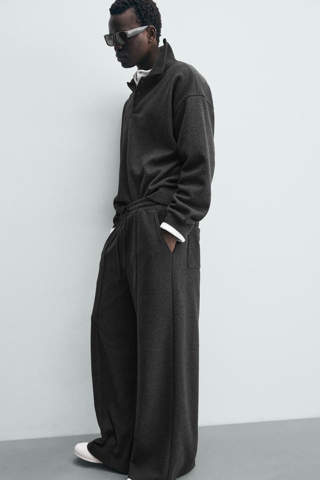 ДЖОГГЕРЫ WIDE-LEG С ТЕКСТУРОЙ