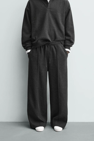 Джоггеры WIDE-LEG с текстурой- Заказать в России