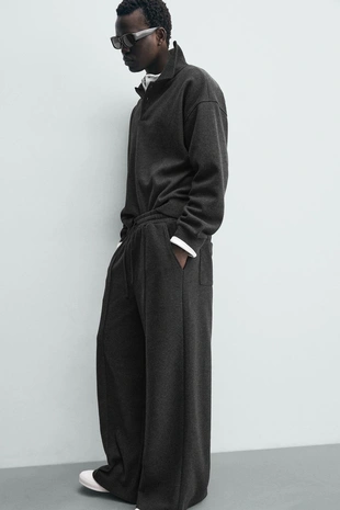 Джоггеры WIDE-LEG с текстурой- Заказать в России