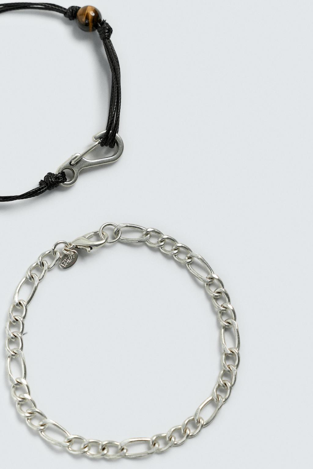 Браслет из вощеного шнура с бусиной из смолы