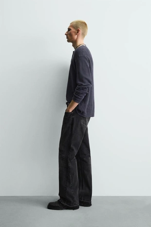 Джинсы FLARE FIT с разрезами- Заказать в России