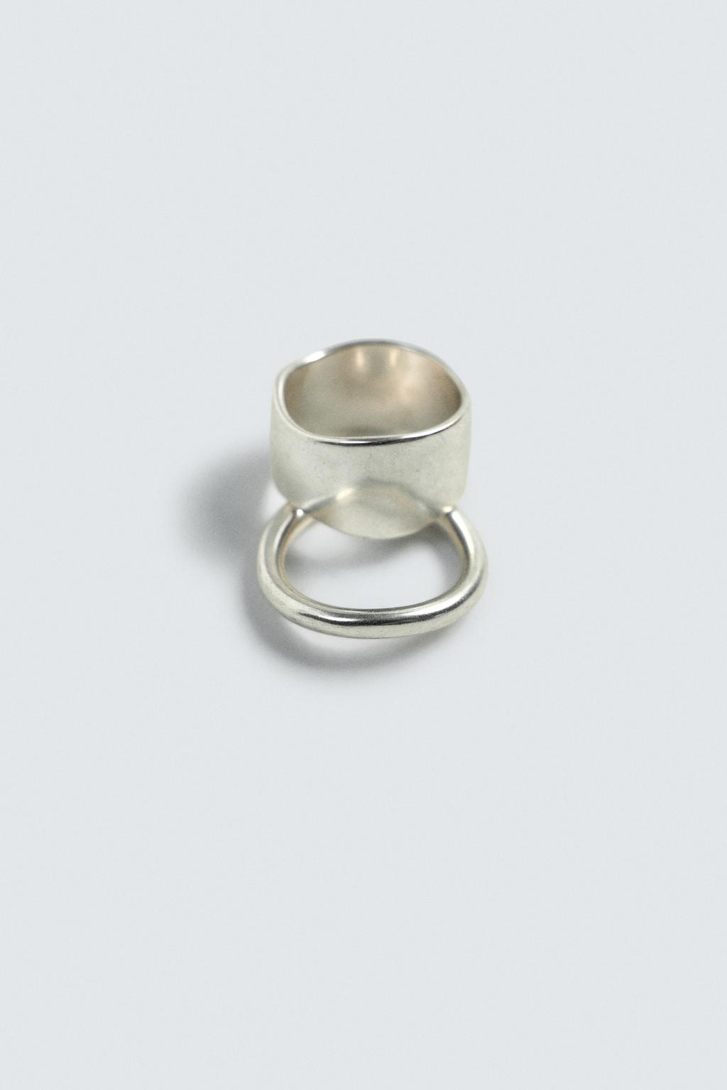 НАБОР ИЗ 2 КОЛЕЦ С ГЕОМЕТРИЧЕСКИМ РИСУНКОМ