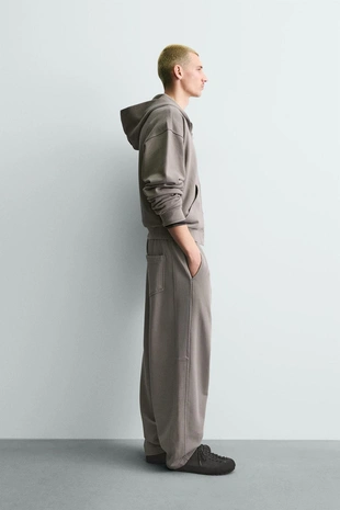 Худи с эффектом потертости на молнии