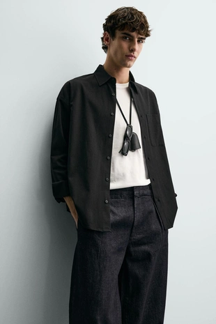 Рубашка струящегося кроя RELAXED FIT- Заказать в России