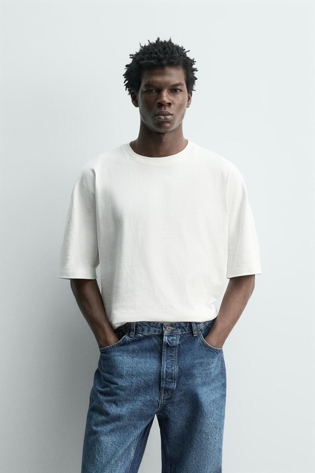 ФУТБОЛКА КЛАССИЧЕСКОГО КРОЯ С ЭФФЕКТОМ ПОТЕРТОСТИ